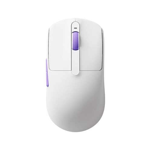 Akko Dash Max kabellose Gaming-Maus,41g ultraleichte Maus, 8K-Abfragerate mit PAW3395-Gaming-Sensor,BT/2,4-GHz-Funk-/Kabel-Gaming-Maus,8 einstellbare DPI bis zu 26.000,PC-Mäuse für Windows/Mac,Weiß Bild 1