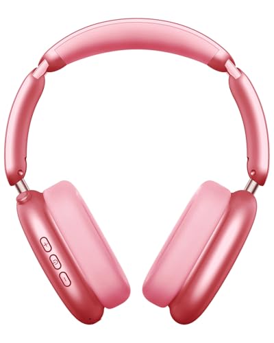 Wentronic Y02 Aktive Noise Cancelling Kopfhörer,60 Std.5 EQ-Musikmodi,Hi-Res-Audio,Tiefe Bässe,faltbares kabelloses Over-Ear-Bluetooth 5.4-Headset,atmungsaktive Leder-Ohrpolster (Rot) Bild 1