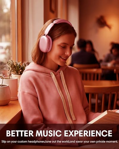 Wentronic Y02 Aktive Noise Cancelling Kopfhörer,60 Std.5 EQ-Musikmodi,Hi-Res-Audio,Tiefe Bässe,faltbares kabelloses Over-Ear-Bluetooth 5.4-Headset,atmungsaktive Leder-Ohrpolster (Rot) Bild 7