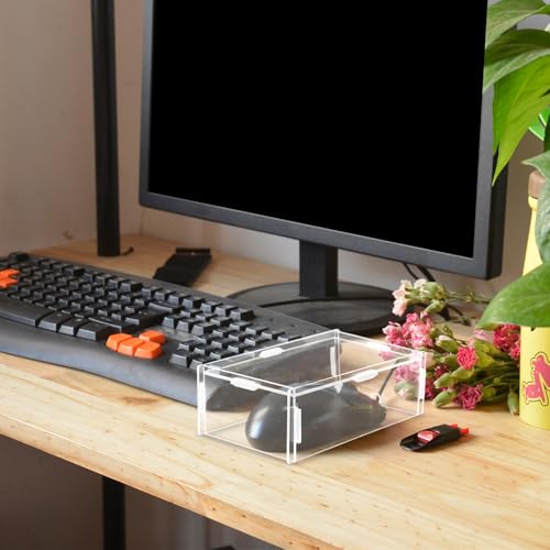 Operitacx Acryl Maus Staubschutz für Gaming Mäuse Transparente Schutzhülle 15,2x10,2x5,1cm Kratzfest und Leicht zu Reinigen Mausabdeckung für Büro und Homeoffice Bild 7