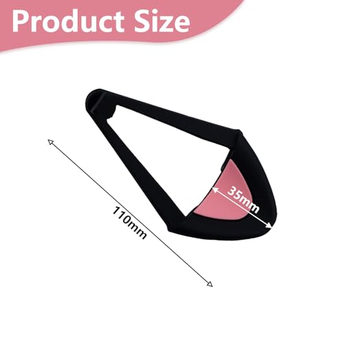 Katzenohren für Kopfhörer – Schwarz-Pinkes Deko-Set für Gaming-Headsets (2,8–3,8 cm) – Passend für HyperX Cloud/Cloud II/Cloud Flight/Logitech G – Streamer & Cosplay Zubehör Bild 2