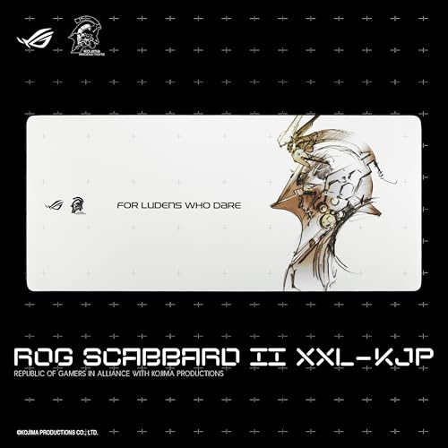 ASUS ROG Scabbard II XXL-KJP Gaming-Mauspad, XL, Nanobeschichtung, dreifache Wirkung (Wasser/Öl/Staub), Flache Kanten gegen Ausfransen und rutschfeste Gummiunterseite Bild 2