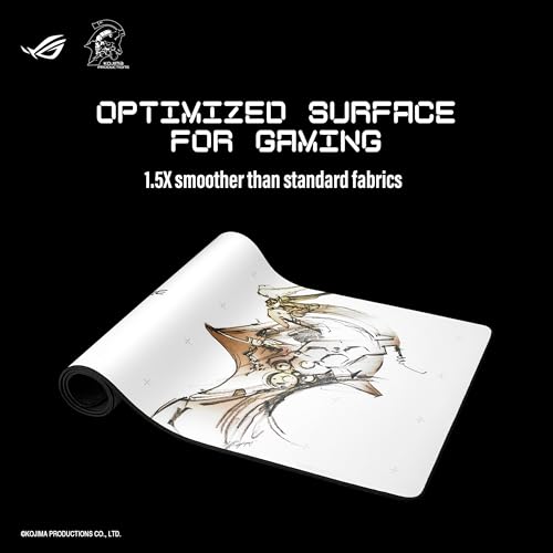 ASUS ROG Scabbard II XXL-KJP Gaming-Mauspad, XL, Nanobeschichtung, dreifache Wirkung (Wasser/Öl/Staub), Flache Kanten gegen Ausfransen und rutschfeste Gummiunterseite Bild 3