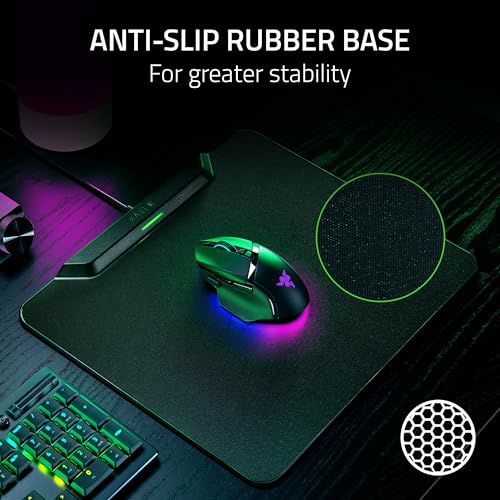Razer HyperFlux V2 kabelloses Ladesystem: Kontinuierliches Laden, Gaming-Mauspad & Puck, nahtlose automatische Kopplung, HyperSpeed-Multi-Geräte-Konnektivität, rutschfeste Gummiunterseite, harte Bild 7