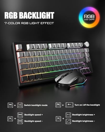 RedThudner K75 Wireless Gaming Tastatur und Maus Bild 6