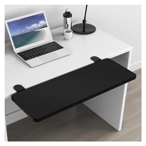 Gaming-Tastaturablage unter dem Schreibtisch, verstellbare ausziehbare Tastatur- und Maus-Plattform mit Klemme, faltbare Armlehne, Ellenbogenstütze, 75 x 24 cm Bild 1