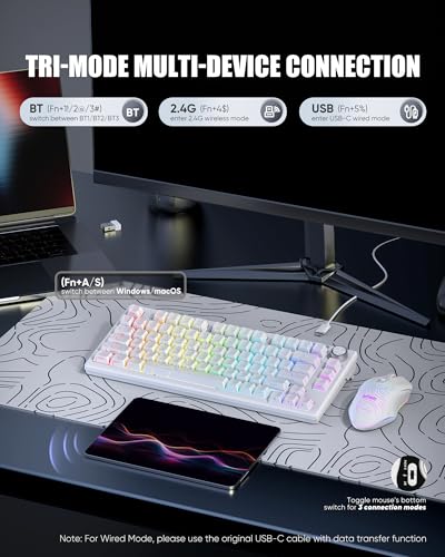 RedThudner K75 Wireless Gaming Tastatur Bild 4
