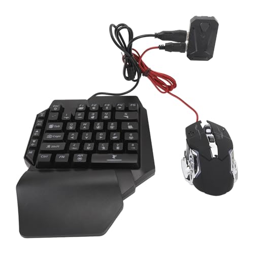 Bewinner RGB-Gaming-Tastatur-Maus-Kombi-Konverter-Set für Einhändiges Handyspiel mit Telefonständer für Bild 3