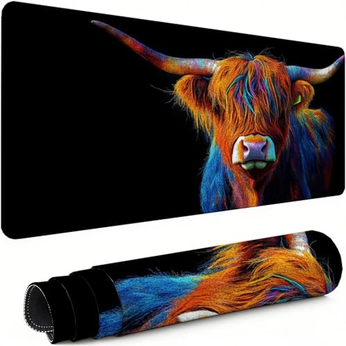 Gaming Mauspad XXL 1600x800x3mm Schwarz Mousepad, Große rutschfeste Schreibtischunterlage Hoch- und Niedrigvieh Verbessert Präzision und Geschwindigkeit mit Stoßdämpfung für Tastatur und Maus xg-713 Bild 1