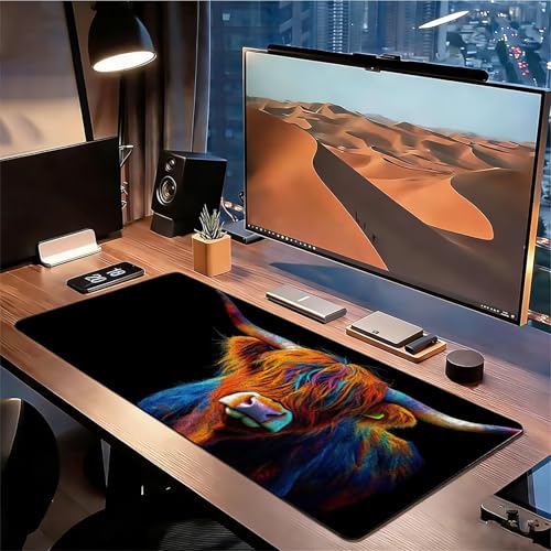 Gaming Mauspad XXL 1600x800x3mm Schwarz Mousepad, Große rutschfeste Schreibtischunterlage Hoch- und Niedrigvieh Verbessert Präzision und Geschwindigkeit mit Stoßdämpfung für Tastatur und Maus xg-713 Bild 3