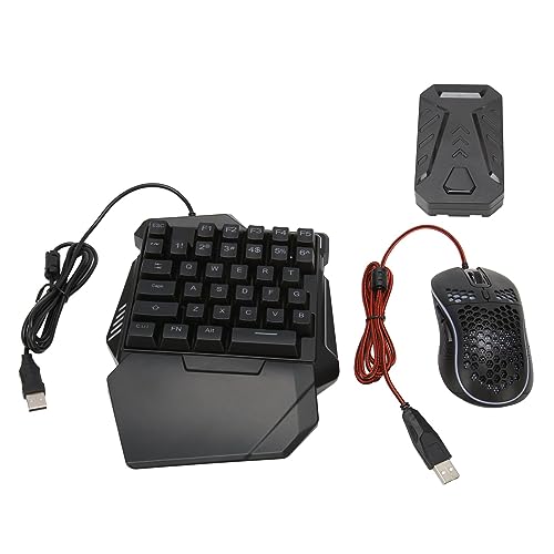 RGB-Halb-Gaming-Tastatur- und Maus-Konverter-Set, Kabelgebunden, Plug-and-Play für -Gaming-Enthusiasten, ABSSystem Bild 2