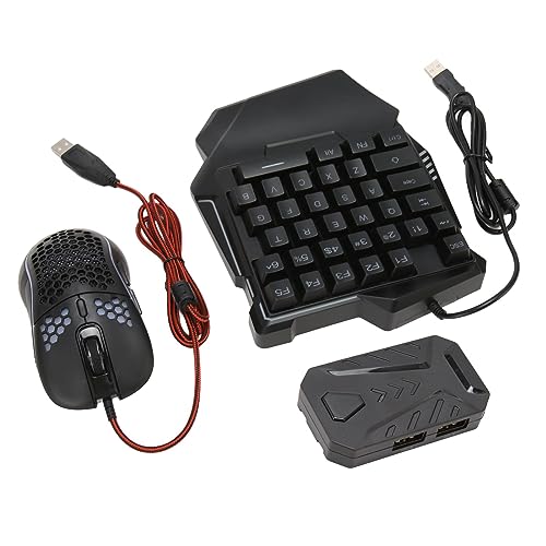 RGB-Halb-Gaming-Tastatur- und Maus-Konverter-Set, Kabelgebunden, Plug-and-Play für -Gaming-Enthusiasten, ABSSystem Bild 3