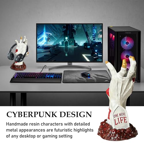 PORFOYO Kopfhörer Ständer, Teufelshand Design Ständer, Headset Halterung, Kopfhörer- Und Controllerhalter, Kopfhörerhalterung, Gaming Headset Halterung Schreibtisch Für Alle Kopfhörergrößen Bild 6