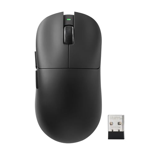 YUNZII M1 Kabellose Gaming-Maus, BT/2.4G Wireless/Wired Ultralight Mouse, PAW3311-Sensor 10000 DPI, Wiederaufladbare Kabellose Maus mit 5 Programmierbaren Tasten, über Software für Windows (Schwarz) Bild 1