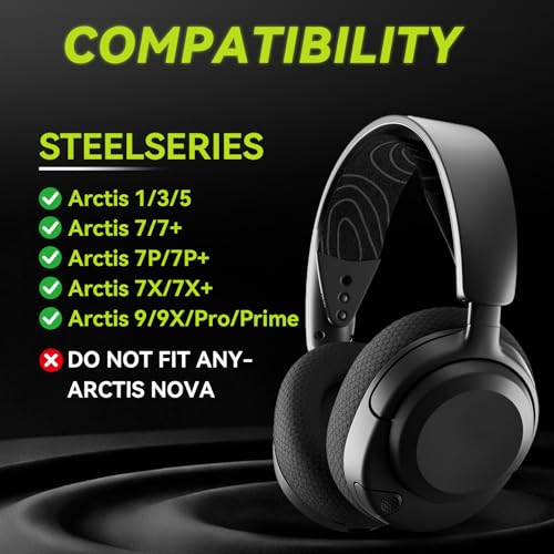 Aurivor Ersatz-Ohrpolster für Arctis 3/1/5/7, Ohrkissen - Abdeckungen kompatibel mit Arctis 7X, Arctis 9, Arctis 9X, Arctis Pro, Arctis Prime Gaming-Headsets (Weiß) Bild 3