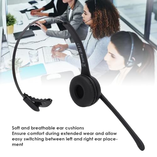 Headset, Kabelloses Headset mit Geräuschunterdrückendem Mikrofon 5.0 für Call Center Business Office Bild 4