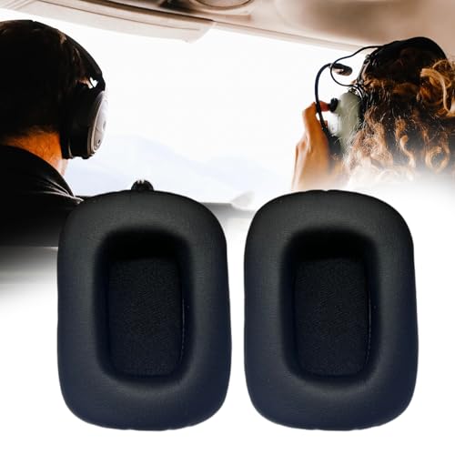 Ersatz Ohrpolster für 90 x 70 mm große Gaming Headsets. Ohrpolster mit weicheren Protein Leder Ohrpolstern Bild 2
