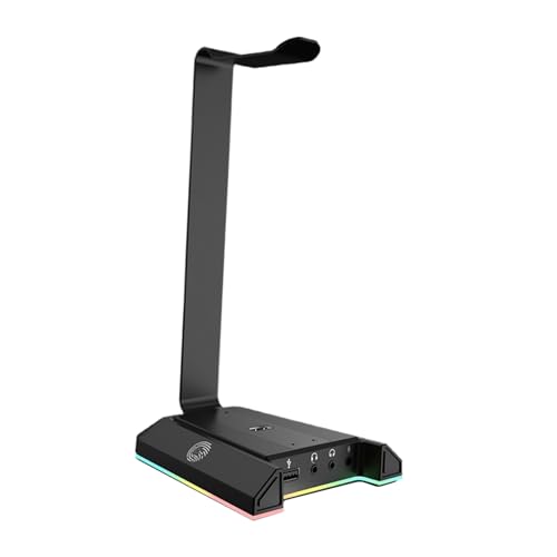 Kopfhörerständer Gaming mit Usb-ladeanschluss und Rgb-beleuchtung Headset-halterung für Schreibtisch Handyhalterung mit Multifunktionaler Kompatibilität Bild 1
