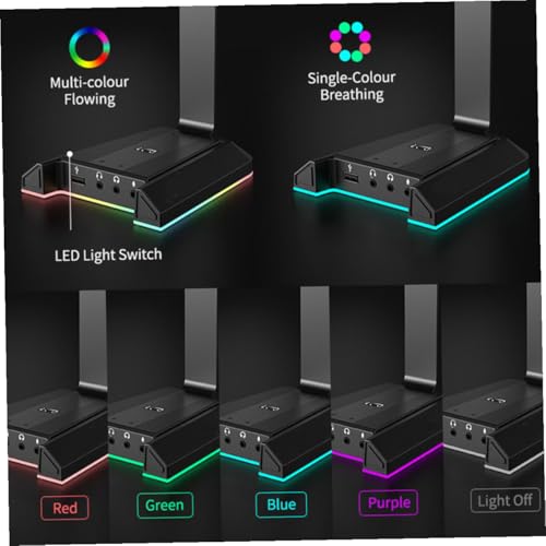 Kopfhörerständer Gaming mit Usb-ladeanschluss und Rgb-beleuchtung Headset-halterung für Schreibtisch Handyhalterung mit Multifunktionaler Kompatibilität Bild 7
