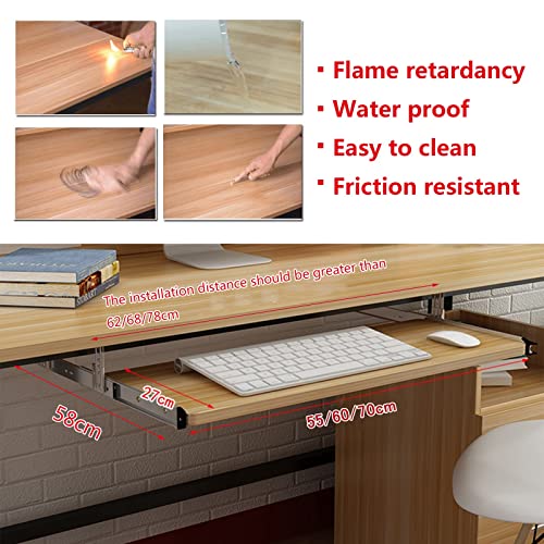 Verstellbare Tastaturablage aus Holz – robuste Untertischstütze für Tastatur und Maus, 25 kg Tragkraft, perfekt für Büro, Zuhause, Schule und Gaming Bild 3