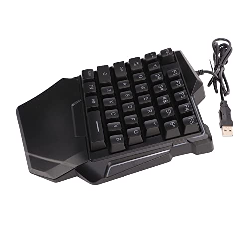 Einhändiges, Hintergrundbeleuchtetes Gaming-Tastatur-Maus-Konverter-Set für PUBG, RGB-LED, 35-Tasten-Tastatur, 6-Tasten-Mauskonverter für, ABS Bild 4