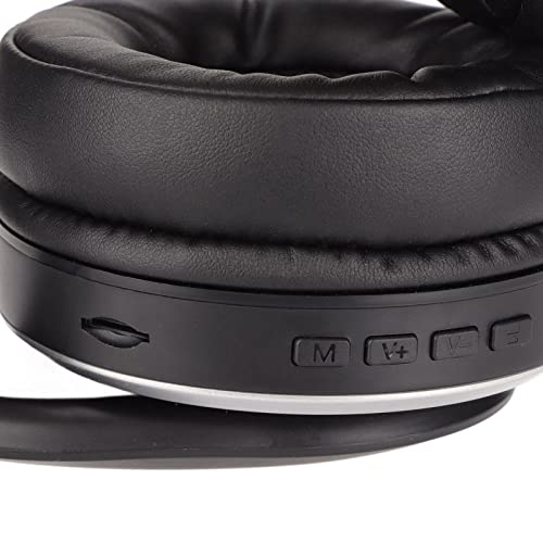 BH618 Kabellose Bluetooth-Kopfhörer, HiFi-Stereo-Bass, professionelle Gaming-Headsets für Spiele, Sport, Reisen, Zuhause, Büro, ABS, Eisblau (Schwarz) Bild 3