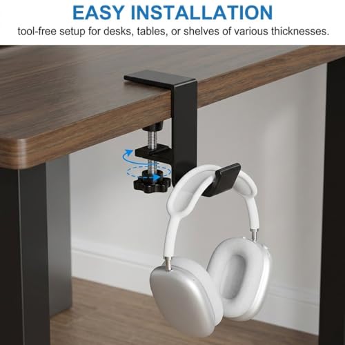 2 Stück Headset Halterung, Kopfhörerhalter für Tisch, Gaming Headset Halter, Headphone Holder & Halter für Schlüssel, Taschen Bild 4