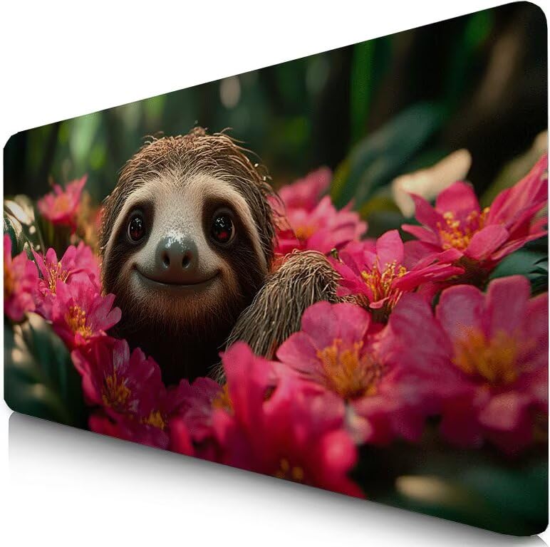 Schreibtischunterlage Tier Mauspad XXL 150x80cm Mousepad Niedlich Gaming Mauspad mit Nicht rutschender Unterlage, Vernähte Kanten WassXerdicht Anti-Rutsch Maus Pad für PC, Office Geschenke F0-581 Bild 1