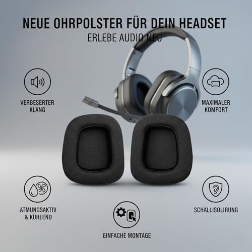 Ohrpolster Mit Atmungsaktivem Mesh & Memory-Schaum – Ersatz Für Lg G633, G933, G Pro Kopfhörer, Inkl. Stirnband Bild 3
