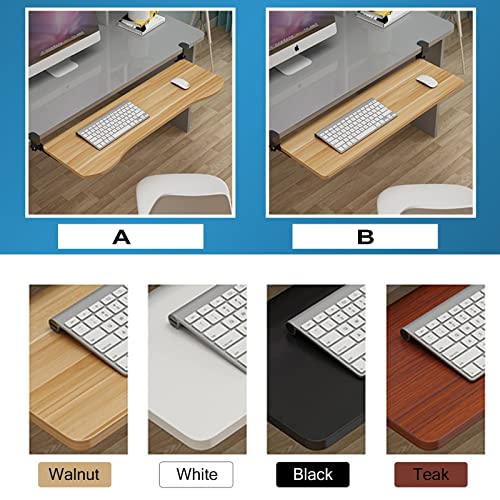 Ergonomische, verstellbare Tastaturablage – ausziehbare Schublade und Maus-Plattform für den Schreibtisch – verbessert die Effizienz und den Komfort des Arbeitsplatzes, perfekt für Heimbüro und Gaming Bild 3
