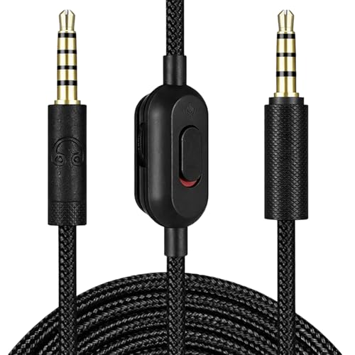Headset Kabel Ersatz 2m für Gaming Headsets, Gewebtes Audiokabel mit Lautstärkeregler - Kompatibel mit G Pro X & G433/233 Bild 1