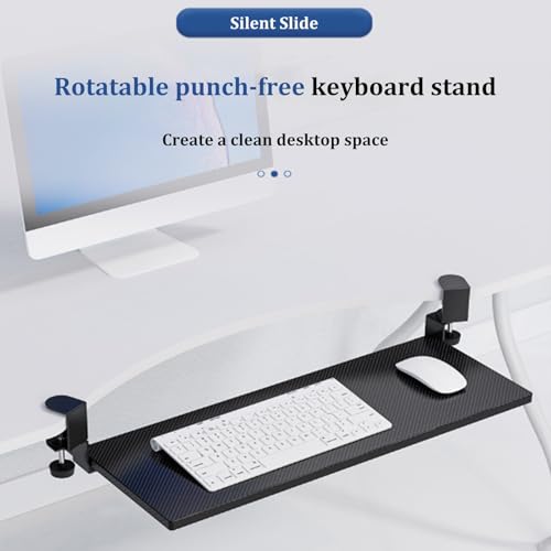 Verstellbare Tastaturablage – keine Löcher erforderlich, ergonomischer Büro-Tastaturständer mit Maus-Aufbewahrung, perfekt für Heimstudium und Gaming-Setup Bild 2