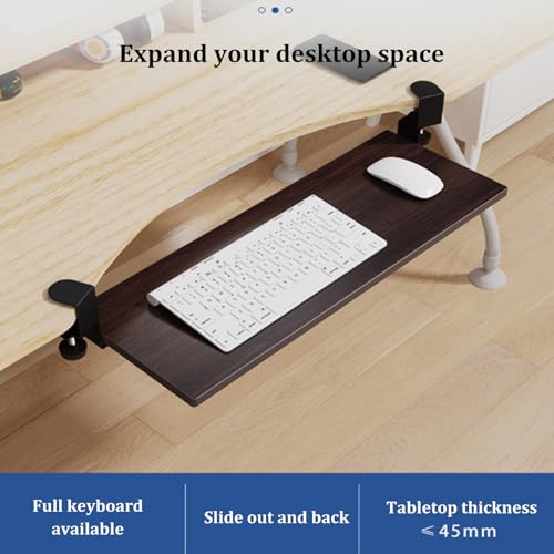Verstellbare Tastaturablage – keine Löcher erforderlich, ergonomischer Büro-Tastaturständer mit Maus-Aufbewahrung, perfekt für Heimstudium und Gaming-Setup Bild 4