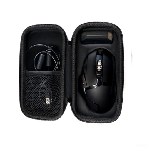 Für Logitech G502 und G502X Wireless Gaming Maus Aufbewahrungstasche - EVA Molded Protective Travel Case mit PU & Polyester Stoff, 18 x 9 x 7,5 cm, Schwarz Bild 4