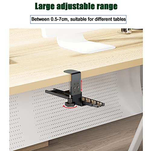 Generisch Klemmbare Tastaturablage 75 cm – Höhenverstellbare Schublade unter dem Schreibtisch für Tastatur und Maus – Ausziehbare Plattform – Ideal für Arbeitsplätze, Homeoffice und Gaming Bild 7