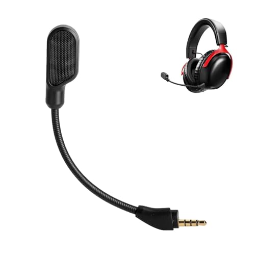 Ersatz Mikrofon Headset für HyperX Cloud II & Cloud III, Gaming Headset Mikrofon mit 3,5 mm Stecker, biegsames Boom Mikrofon für klaren Sprachchat, kompatibel mit kabelgebundenen & kabellosen Modellen Bild 1