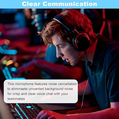 Ersatz Mikrofon Headset für HyperX Cloud II & Cloud III, Gaming Headset Mikrofon mit 3,5 mm Stecker, biegsames Boom Mikrofon für klaren Sprachchat, kompatibel mit kabelgebundenen & kabellosen Modellen Bild 7