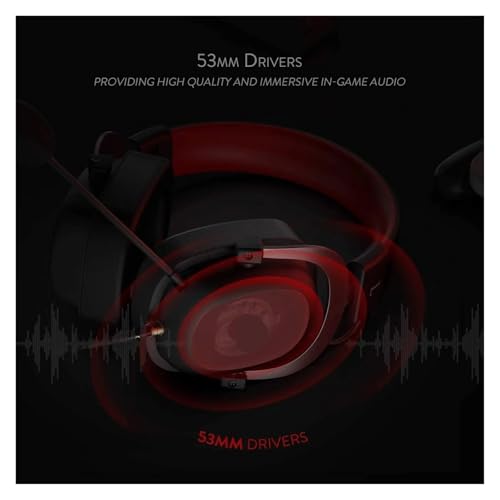 Generisch Kompatibel mit Redragon H510 Zeus Wired Gaming Headset – 7.1 Surround Sound Memory Foam Ohrpolster Over-Ear-Kopfhörer Bild 4