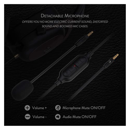 Generisch Kompatibel mit Redragon H510 Zeus Wired Gaming Headset – 7.1 Surround Sound Memory Foam Ohrpolster Over-Ear-Kopfhörer Bild 6