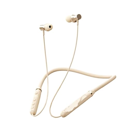 Generisch Kompatibel for Lenovo Y111 Bluetooth 6.0 Kopfhörer mit Nackenbügel, magnetische Ohrhörer, Stereo, Laufsport, Gaming, kabelloses Headset(Beige) Bild 1