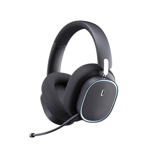 Generisch Kompatibel mit Baseus GH02 Gaming Wireless-Kopfhörer Mikrofon, Over-Ear-Kopfhörer, 5,3 40 mm Treiber, 2,4 G/Wireless/Kabel, RGB-Headsets(Black) Bild 1