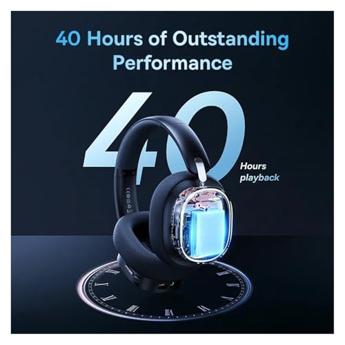 Generisch Kompatibel mit Baseus GH02 Gaming Wireless-Kopfhörer Mikrofon, Over-Ear-Kopfhörer, 5,3 40 mm Treiber, 2,4 G/Wireless/Kabel, RGB-Headsets(Black) Bild 4
