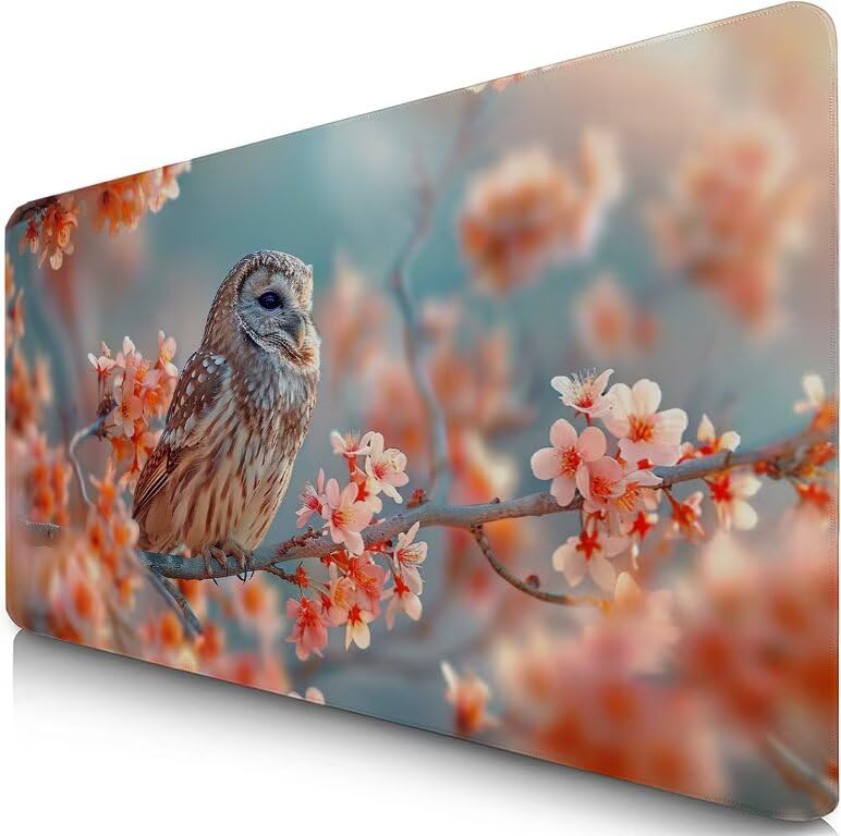 Schreibtischunterlage Vogel Mauspad XXL 150x80cm Mousepad Tier Gaming Mauspad mit Nicht rutschender Unterlage, Vernähte Kanten WassXerdicht Anti-Rutsch Maus Pad für Laptop, Office Geschenke F0-623 Bild 1