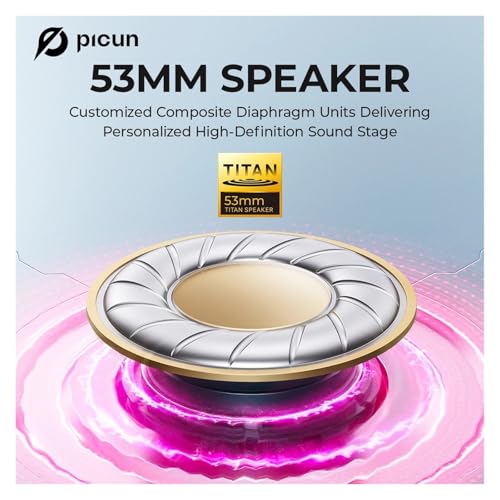 Generisch Kompatibel for Picun G3 Gaming Wireless-Kopfhörer mit Mikrofon, Over-Ear-Kopfhörer, 5,4 40 mm Treiber, 2, G/Wireless/Kabel-Headsets 65 H(Black-Orange) Bild 3