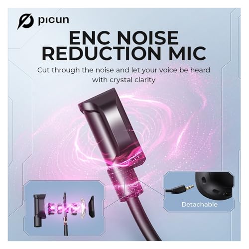 Generisch Kompatibel for Picun G3 Gaming Wireless-Kopfhörer mit Mikrofon, Over-Ear-Kopfhörer, 5,4 40 mm Treiber, 2, G/Wireless/Kabel-Headsets 65 H(Black-Orange) Bild 4