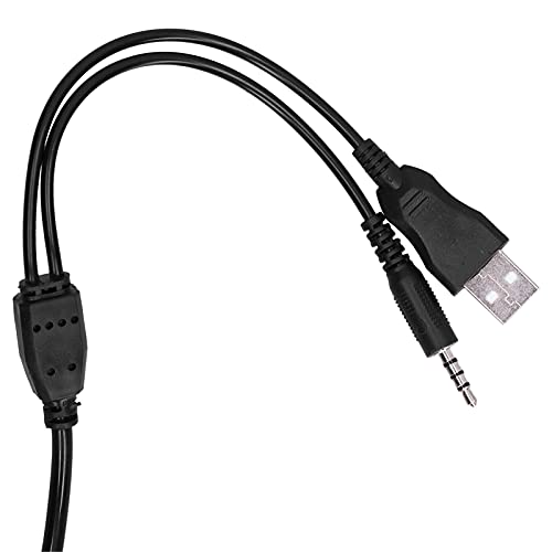 Kabelgebundenes Gaming-Headset mit 50-mm-Treibern, Surround-Stereo-Sound, RGB-Beleuchtung und omnidirektional biegbarer Mikrofon für PC-Computerspiele (Schwarz) Bild 7