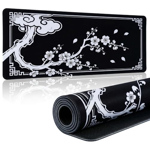Mauspad XL Gaming, 800 x 300 mm Mousepad groß, Schreibtischunterlage Desk Mat, Verbessert Präzision und Geschwindigkeit, rutschfest, vernähte Kanten, für PC, Laptop, Tastatur, Maus Bild 1