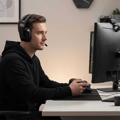 Hochwertige Ersatz-Ohrpolster kompatibel mit Logitech Gaming Headsets G935, G933, G930, G635, G633, G430, G432 & mehr – 1 Paar Memory-Schaumstoff Ohrkissen, Schwarz Bild 6