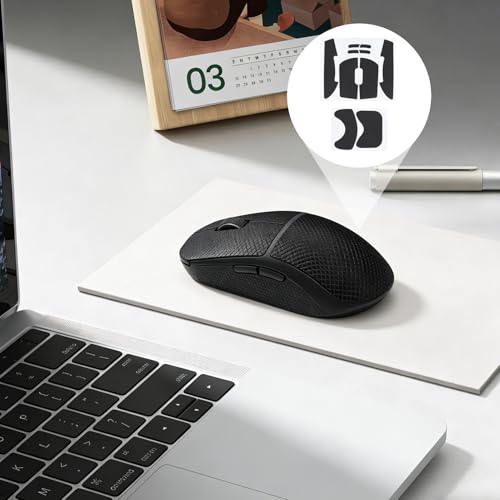 Mouse Grip Tape für Logitech G Pro Wireless 1 & 4, rutschfest Rundumschlag PU Maus Griptape Selbstklebend, Schweißabsorbierend und Ultradünn Atmungsaktiv Gaming Maus Zubehör Ultradünn Bild 6
