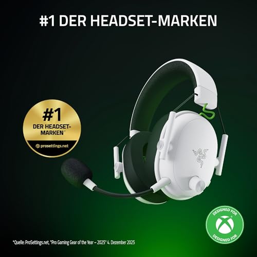 Razer BlackShark V3 Xbox S|X - Kabelloses E-Sport-Headset - Triforce 50mm Treiber - Abnehmbares Breitband-Mikrofon - HyperSpeed 2,4 GHz & Bluetooth - Surround Sound - Xbox/PC | Weiß Bild 2
